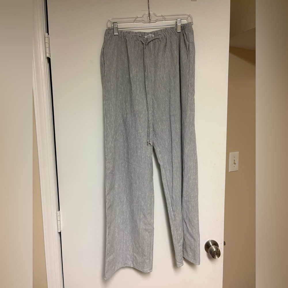 Sienna Sky Cotton Striped Beach Pants L NWOT
